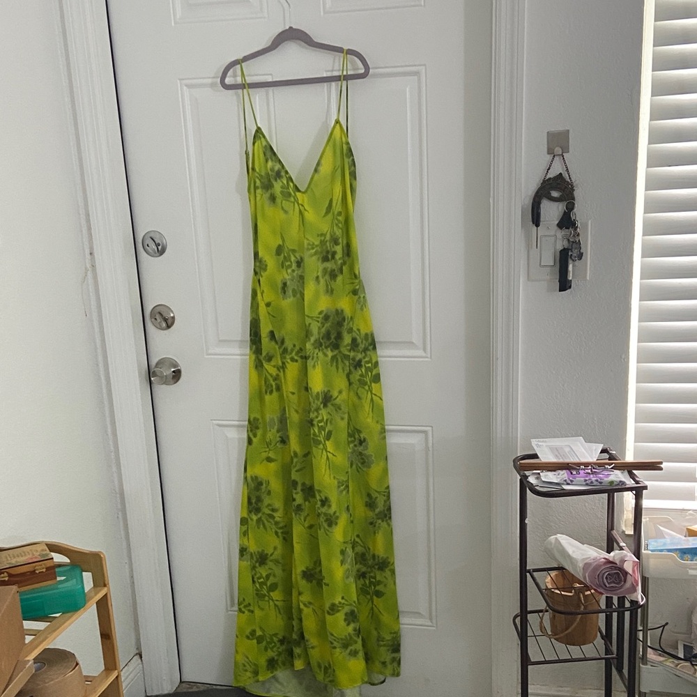 Floral Green Maxi Dress